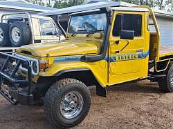 Hj47 ex Western QLD station ute , most components reconditioned or replaced - painted in period correct factory mustard acrylic